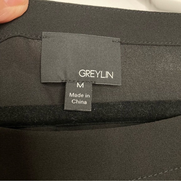 Greylin Black Semi-Sheer Long Sleeves w/Lacing Sz M - Picture 11 of 13